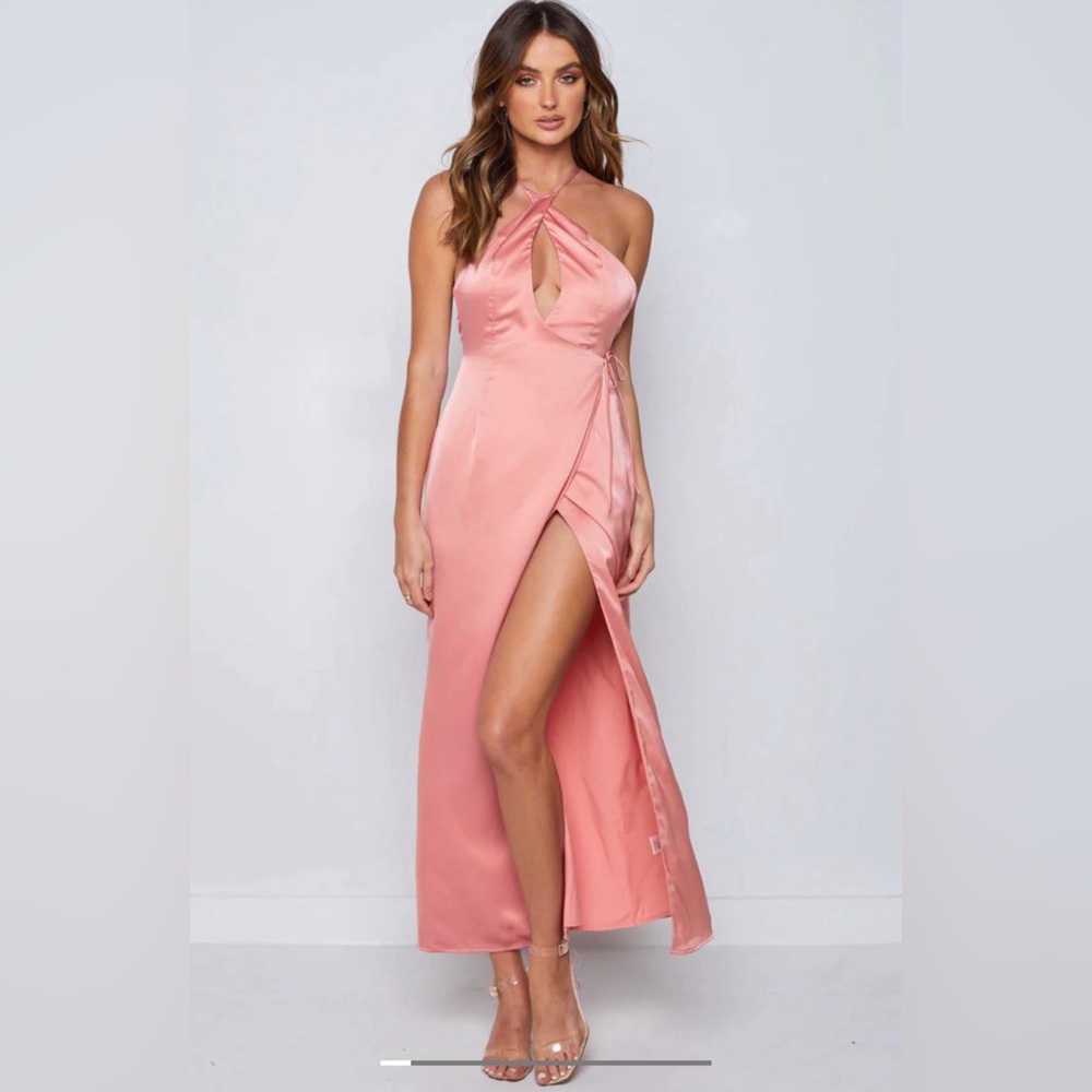Silky Coral/Pink Dress - Picture 1 of 1